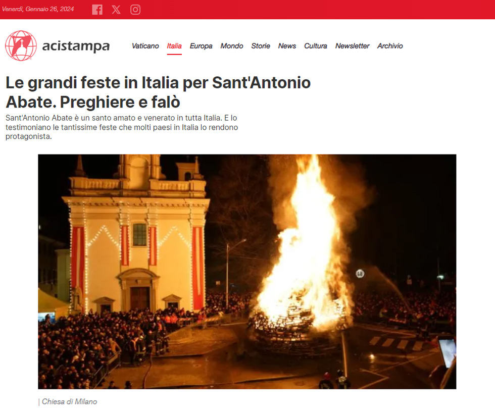 Festa di “Sant’ Antoni de su O’u“ – ACI Stampa 2024