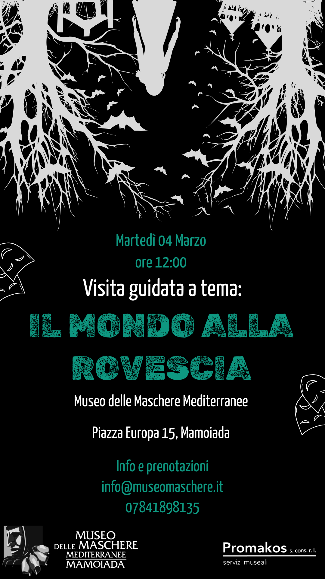 IL MONDO ALLA ROVESCIA – Visita guidata tematica al Museo delle Maschere Mediterranee
